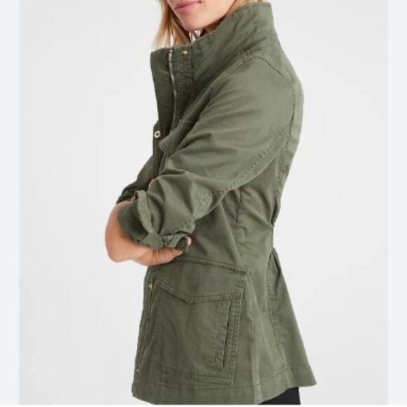 Banana Republic Petite Classic Utility Jacket, Green, Size XXS - Picture 6 of 7